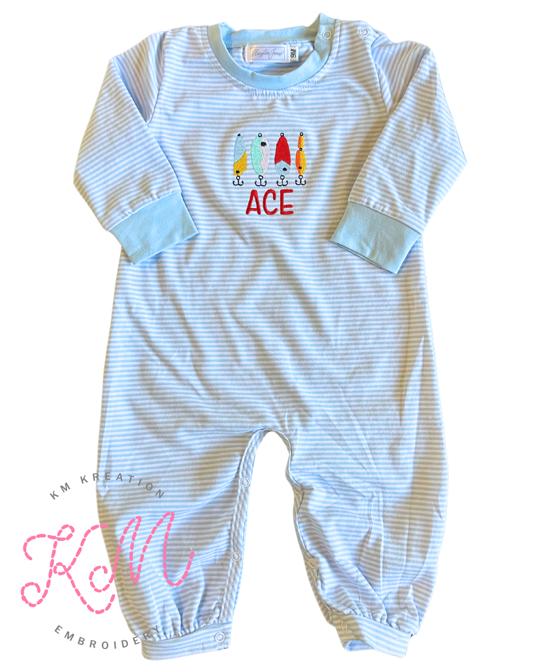 12M Adam Blue Striped Romper