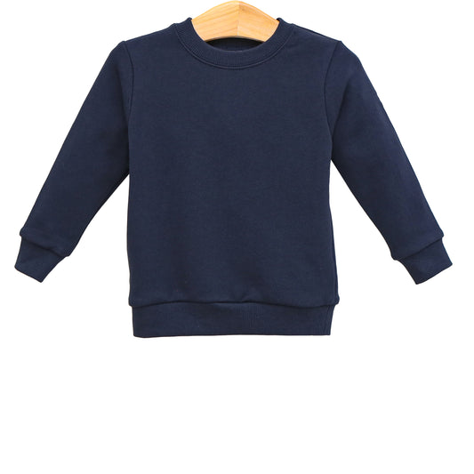 8 Navy Fleece Pullover