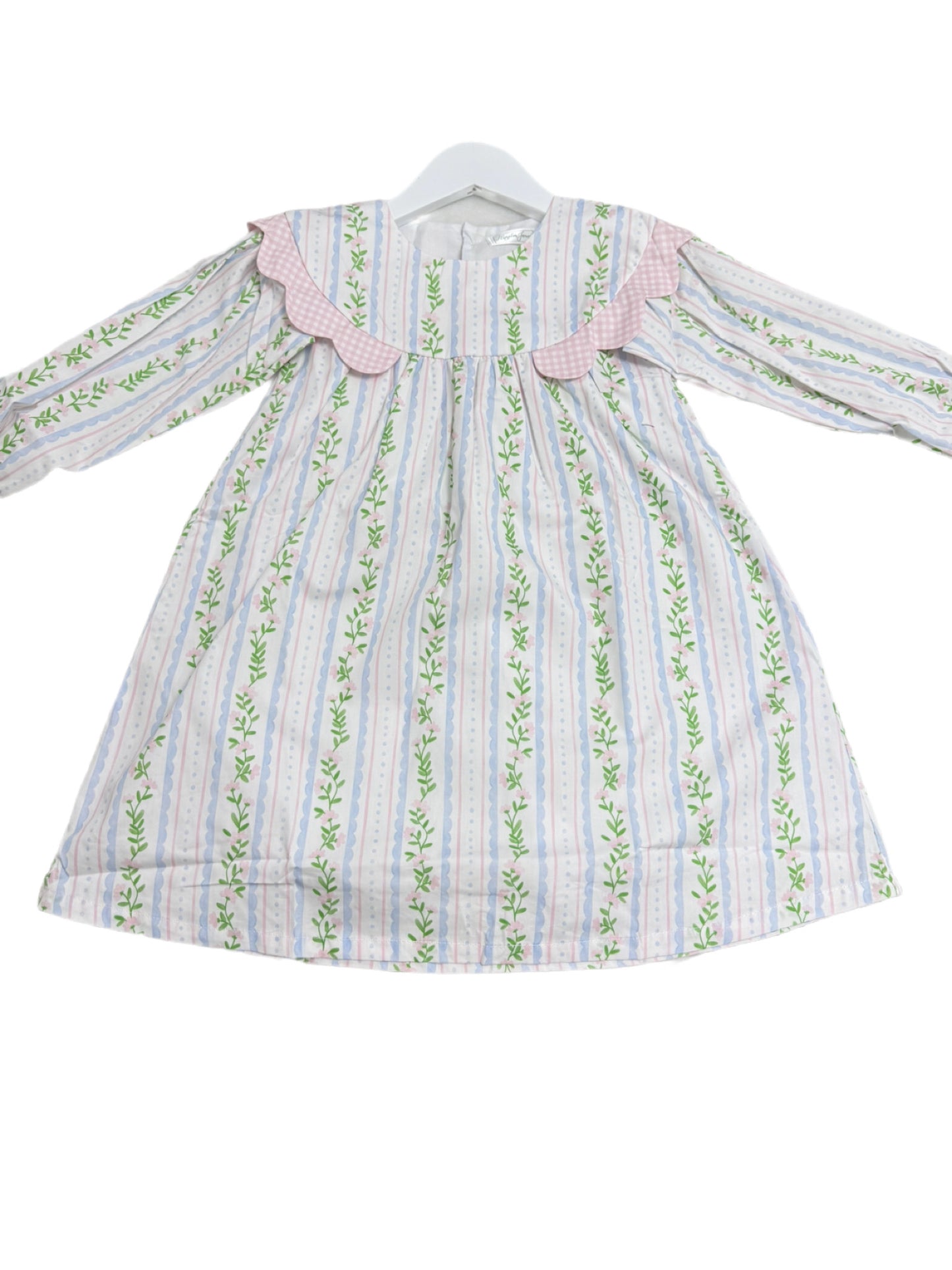 3T Emily Pink Ivy Scalloped Dress