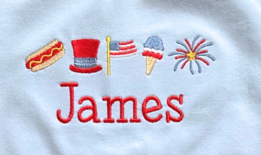 Patriotic Row Embroidery **DESIGN ONLY**