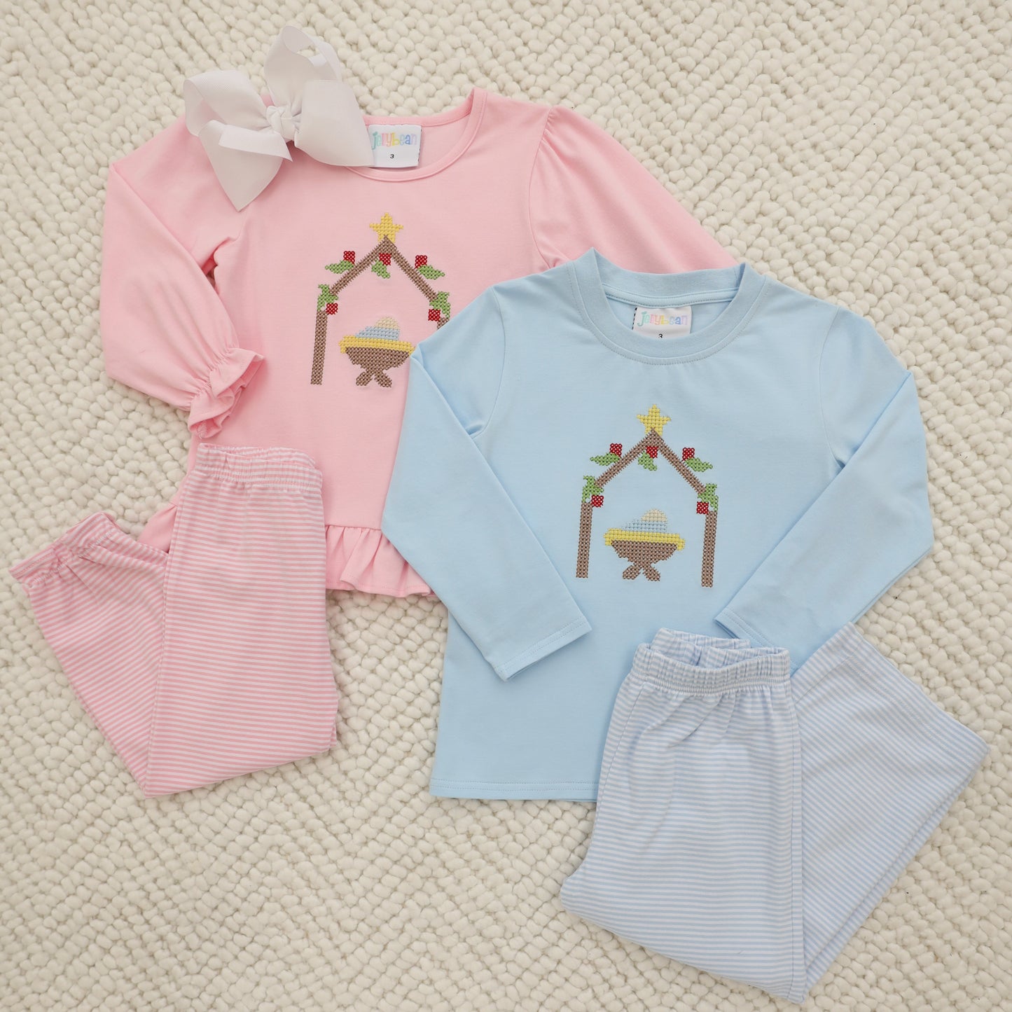 Away In A Manger Ruffle Top *Jelly Bean Christmas Preorder 26*
