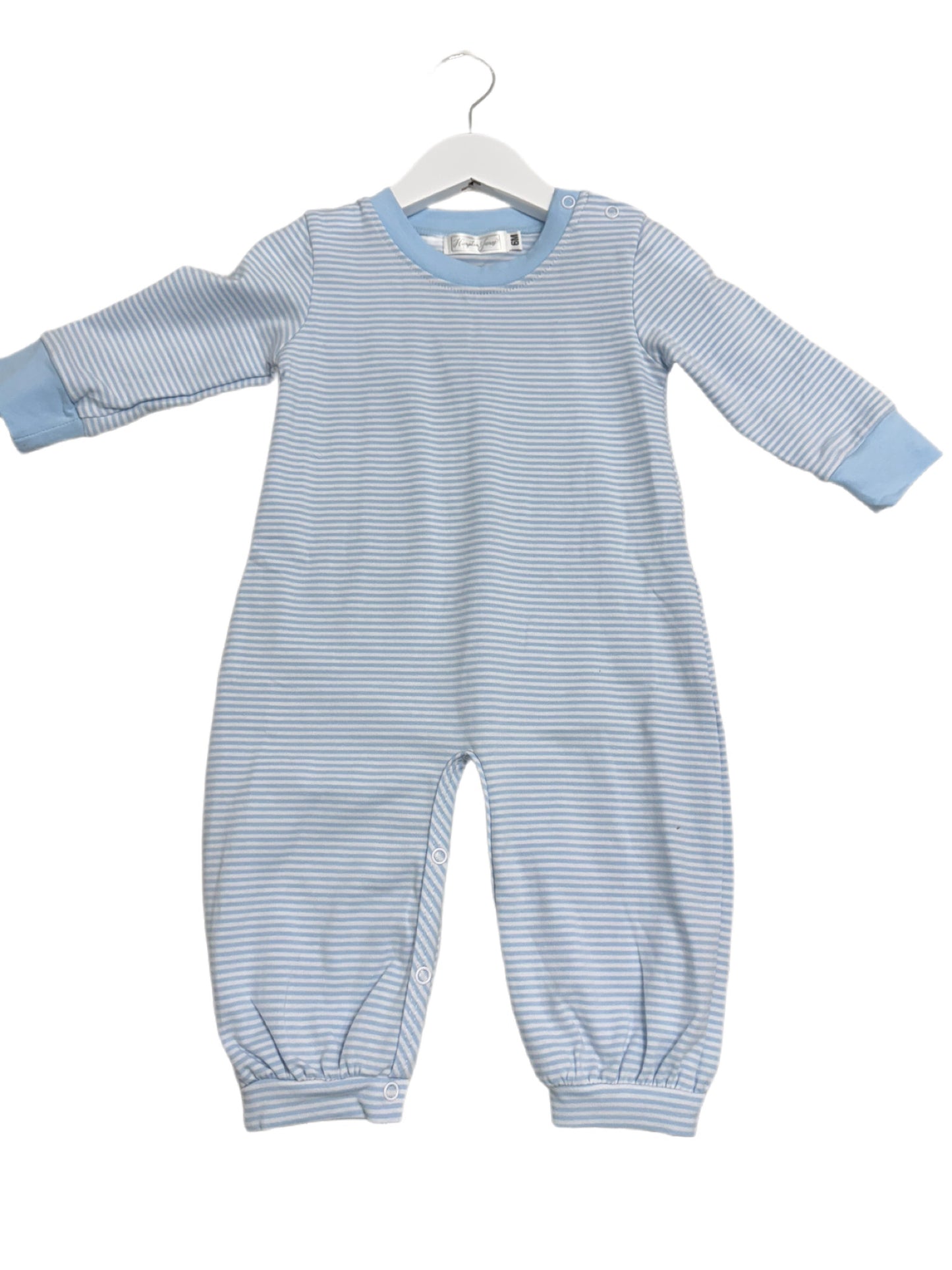 12M Adam Blue Striped Romper