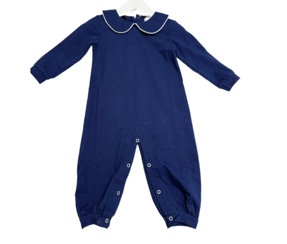 18M Carter Navy Long Sleeve Romper