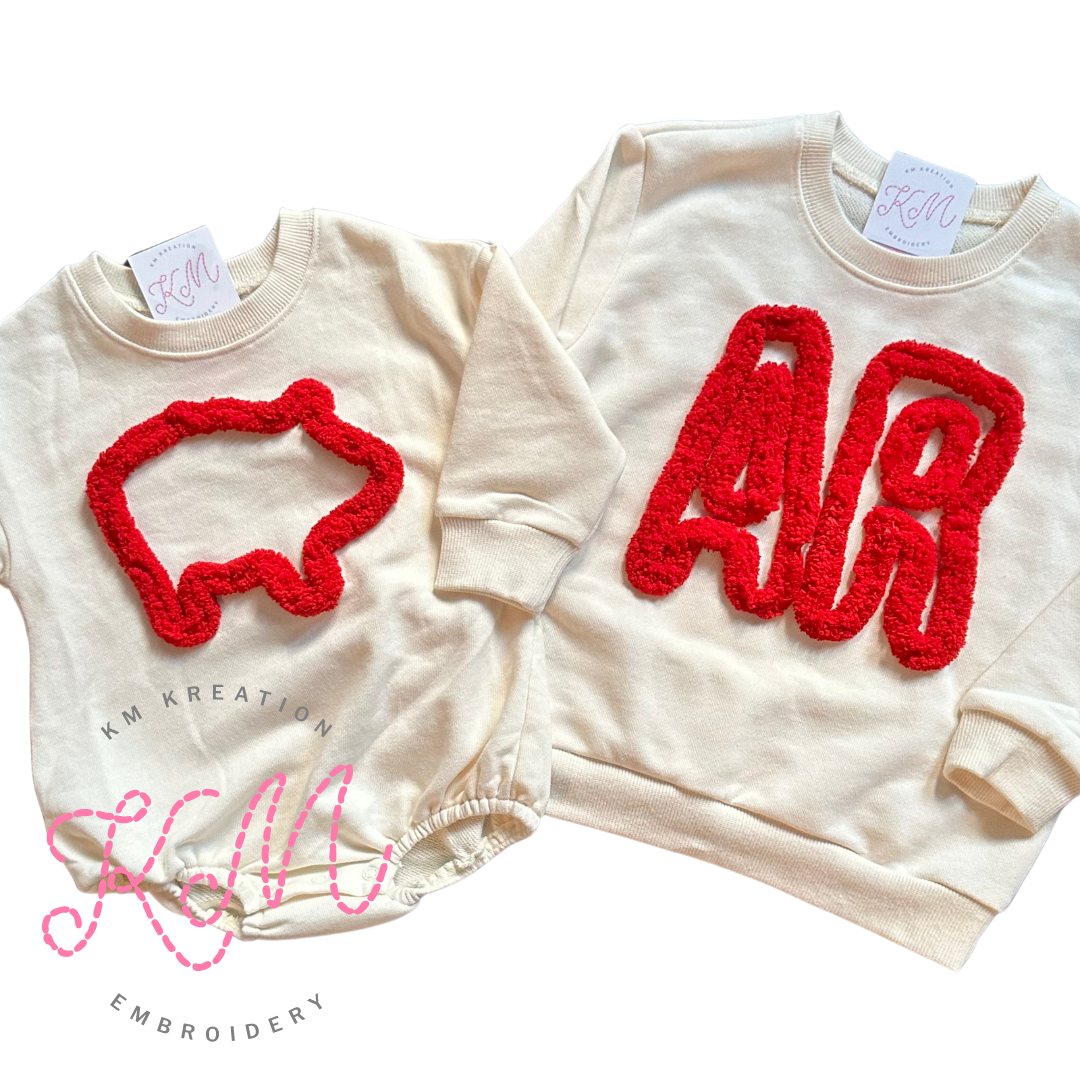 3T (2) Cream Sweatshirt Bubble