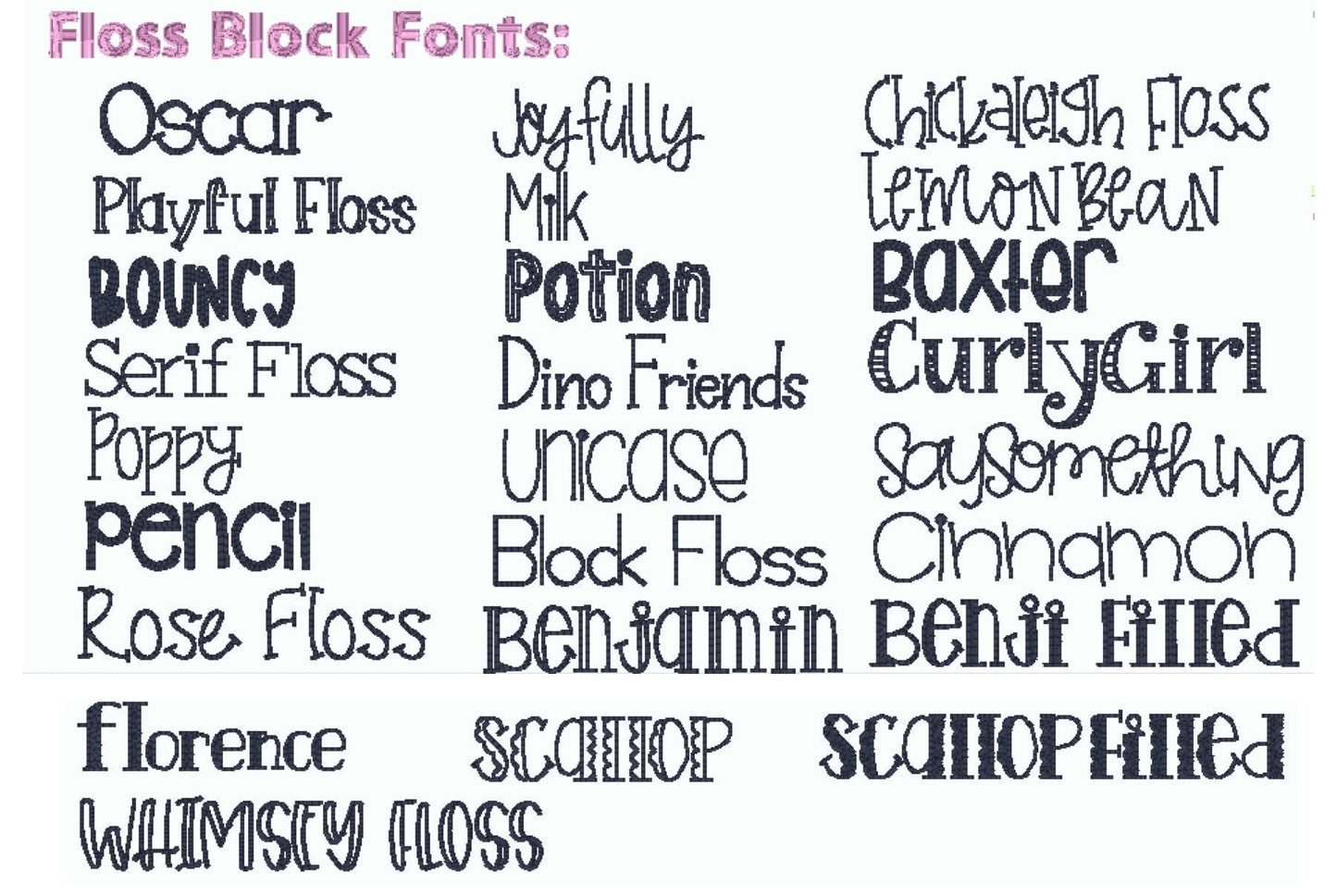Script Floss Name with Bomb Pops *Design Only*