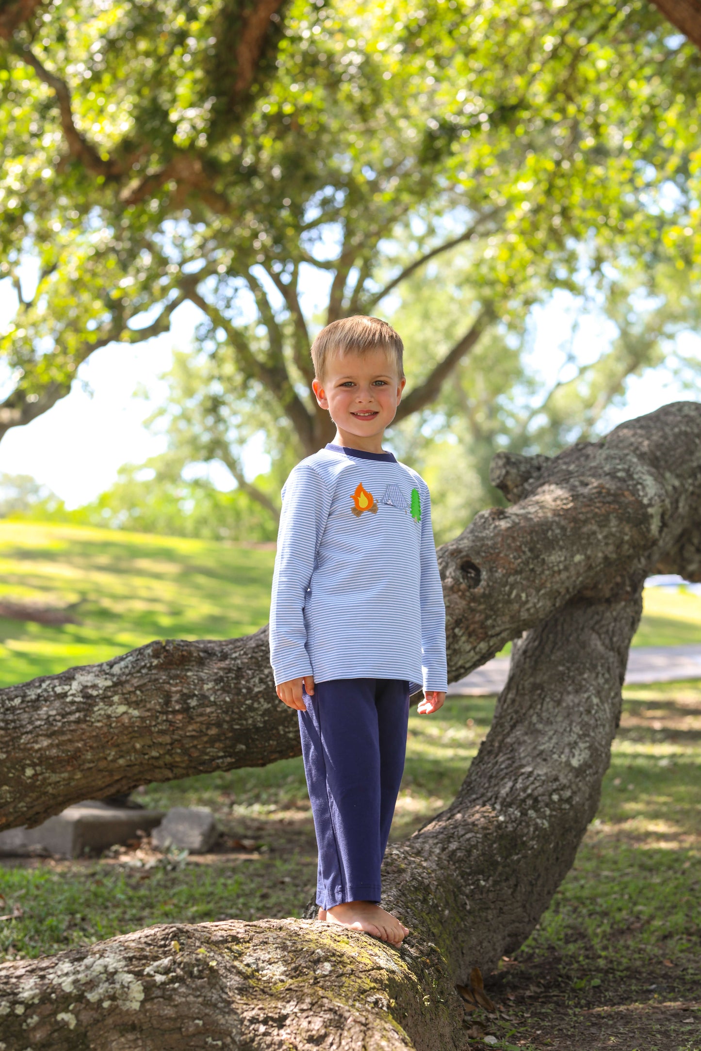 4T Campfire Applique Pant Set
