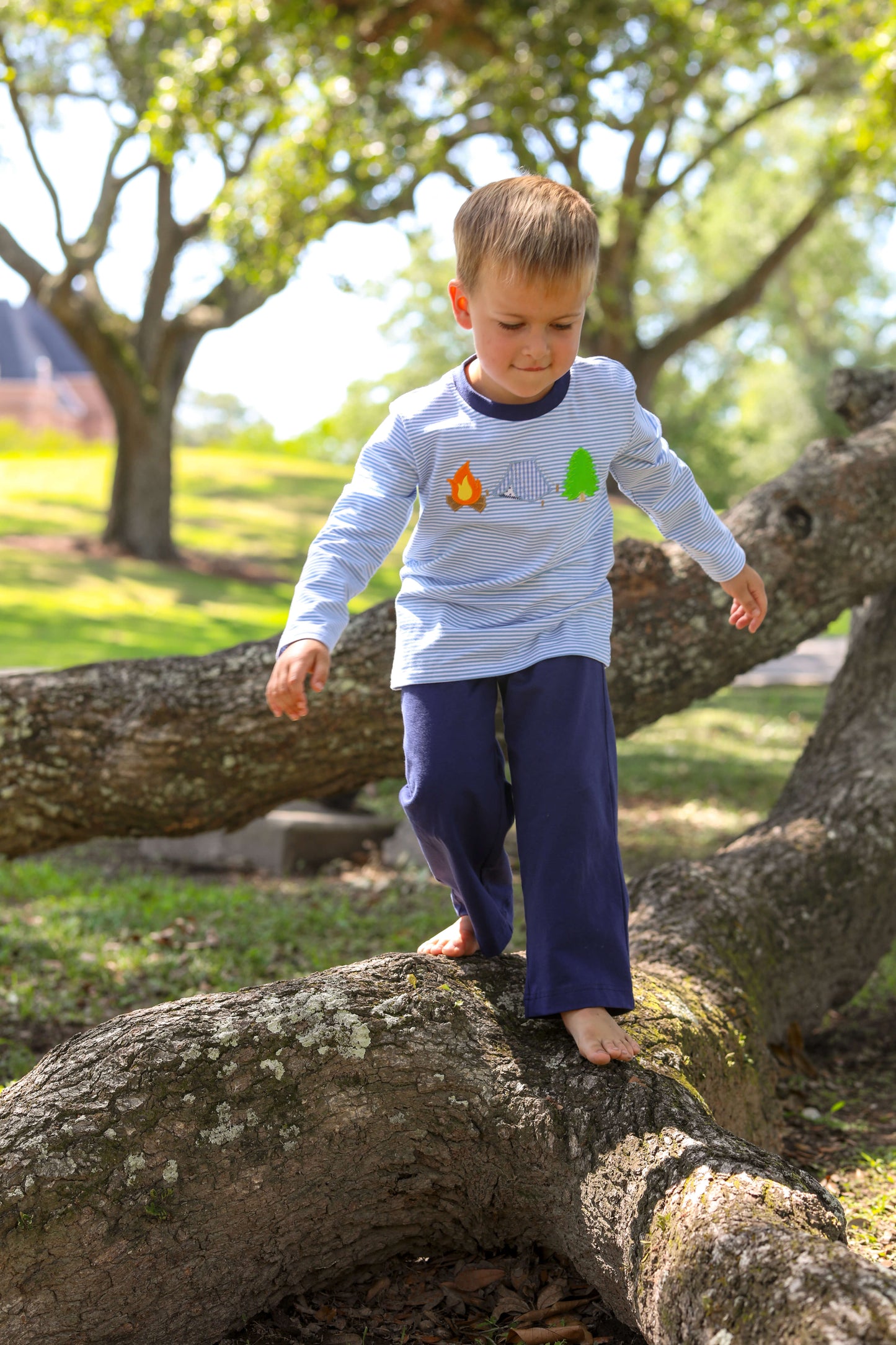 4T Campfire Applique Pant Set