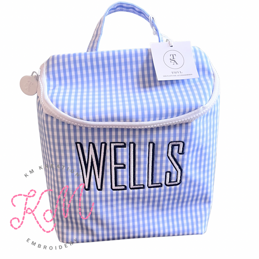 Gingham Sky TRVL Design Take Away Insulated Bag