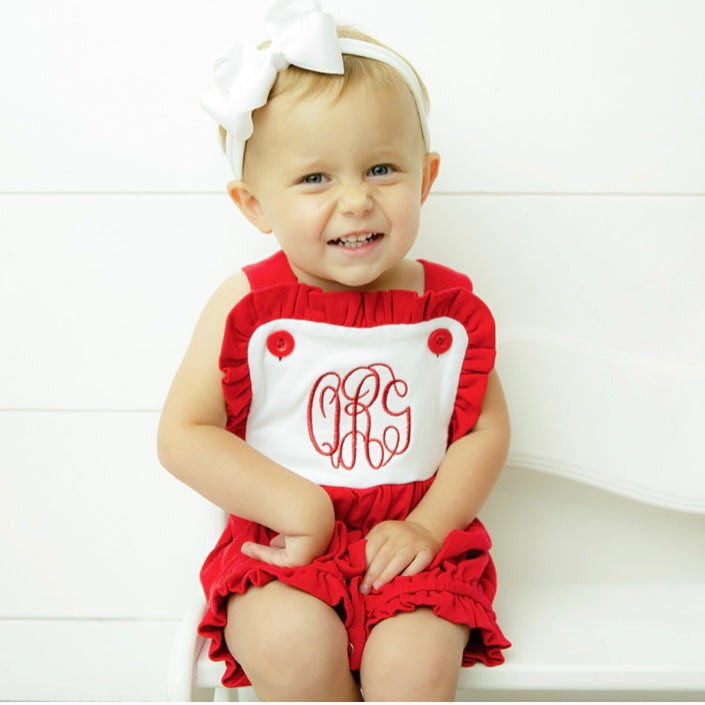 3T Red Ruffle Knit Sunsuit