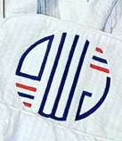 Sweet and Simple Patriotic Circle Line Monogram *Design Only*