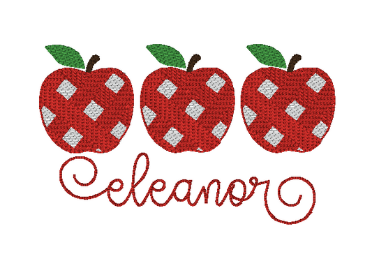 Gingham Apple Trio*Design Only*