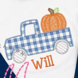 Pumpkin Truck Appliqué *Design Only*