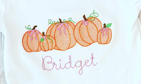 Pumpkin Bow Patch*Design Only*