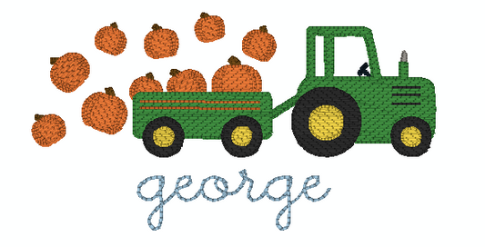 Pumpkin Tractor*Design Only*