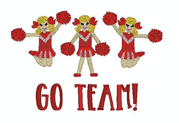 Cheerleader Sketch Trio**DESIGN ONLY**