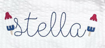 Script Floss Name with Bomb Pops *Design Only*