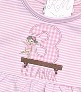 Gymnastics Birthday Applique **DESIGN ONLY**