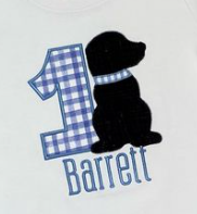 Lab Birthday Applique **DESIGN ONLY**