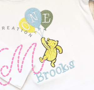Pooh Birthday Appliqué **DESIGN ONLY**