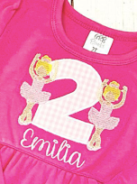 Ballerina Birthday Appliqué **DESIGN ONLY**