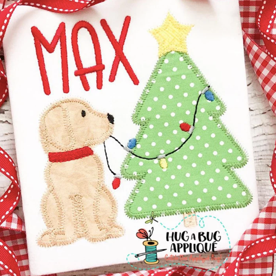 Christmas Pup Appliqué*Design Only*