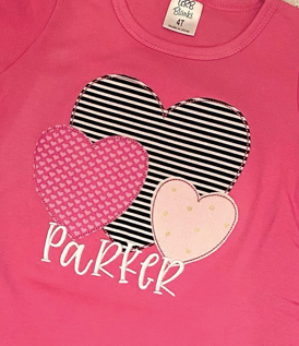 Hearts Applique *Design Only*