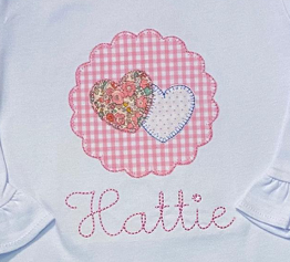 Scallop Heart Trio Applique *Design Only*