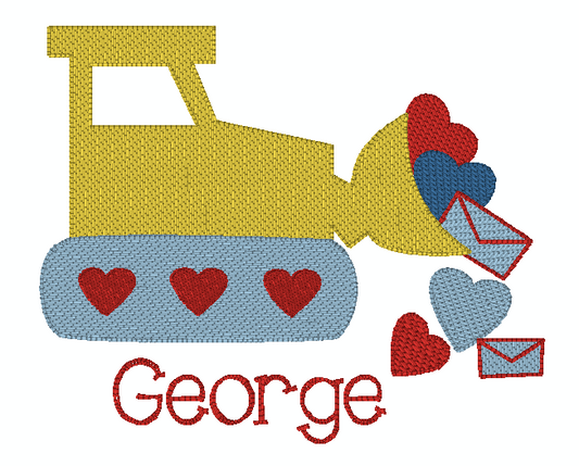 Valentine Large Bulldozer Sketch *Design Only*