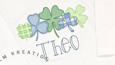 Shamrock Row Sketch (Boy Colors) *Design Only*