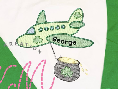 Pot Of Gold Airplane Sketch *Design Only*