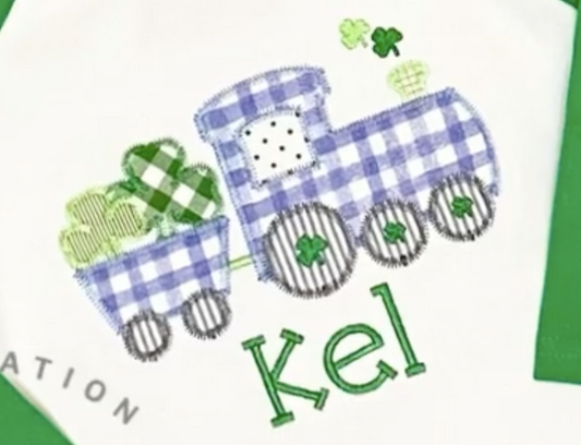 Shamrock Train Appliqué  *Design Only*