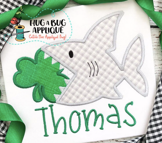 Shamrock Shark Applique *Design Only*