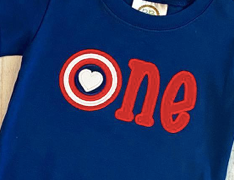 Captain Heart Birthday Appliqué **DESIGN ONLY**