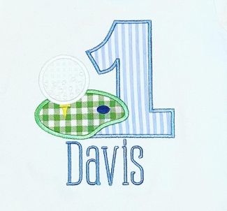 Golf Birthday Appliqué **DESIGN ONLY**