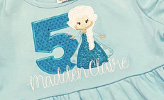 Elsa Birthday Appliqué **DESIGN ONLY**