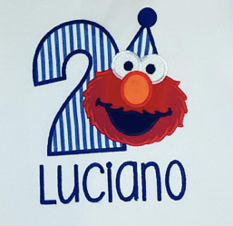 Elmo Birthday Appliqué **DESIGN ONLY**