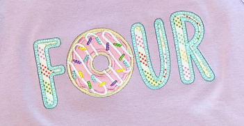 Donut Number Birthday Appliqué **DESIGN ONLY**