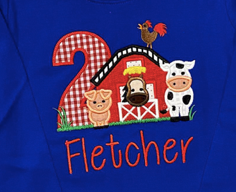 Barnyard Birthday Appliqué **DESIGN ONLY**