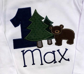 Woodland Birthday Appliqué **DESIGN ONLY**