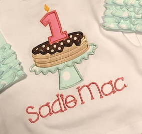 Pancake Birthday Appliqué **DESIGN ONLY**
