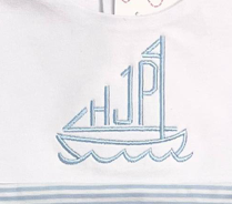 Sailboat Monogram Embroidery**DESIGN ONLY**