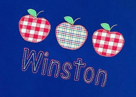 Apple Trio Appliqué*Design Only*