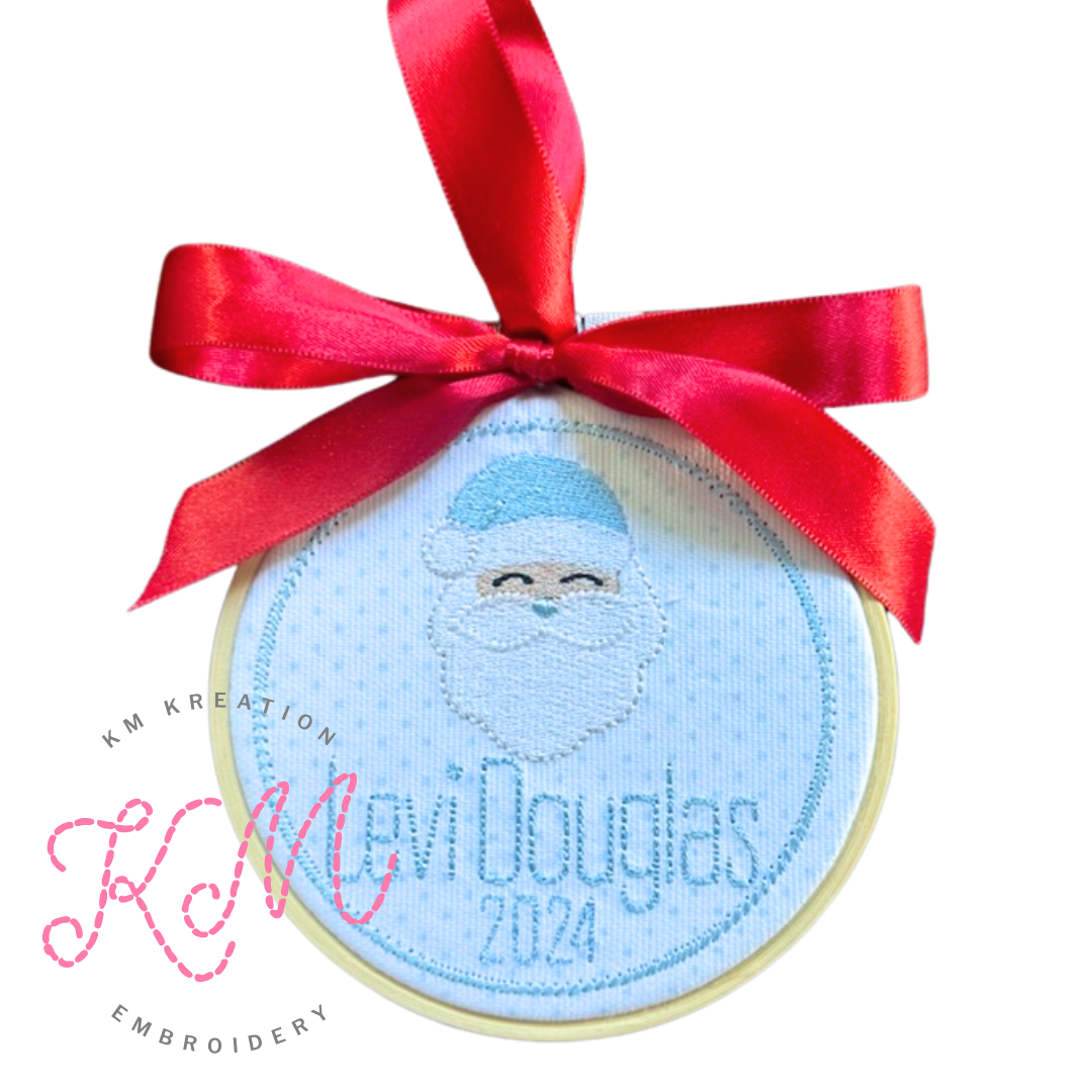 Custom Embroidered Christmas Ornament PREORDER