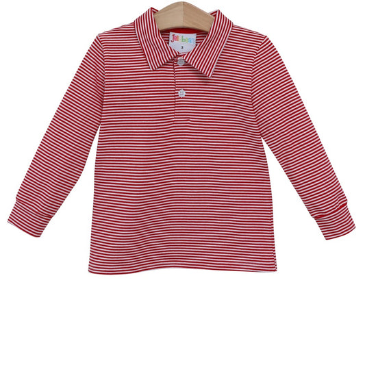 Michael Polo Long Sleeve-Red Stripe *Jelly Bean Christmas Preorder 26*
