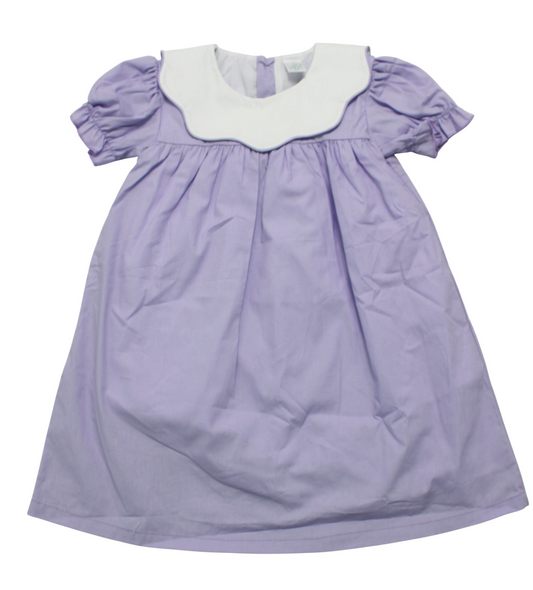 Hampton Scalloped Purple Ruffle Dress *PREORDER*