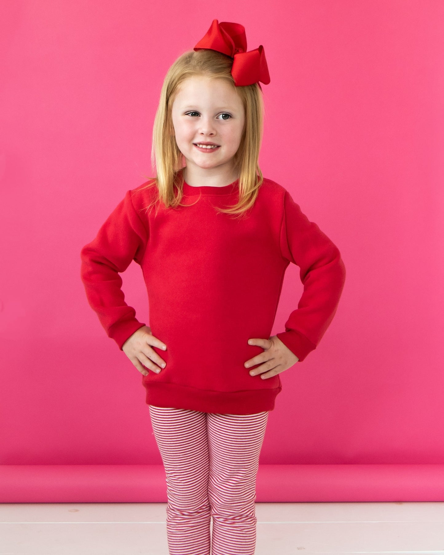 Pullover Fleece Sweatshirt-Red *Jelly Bean Christmas Preorder 26*