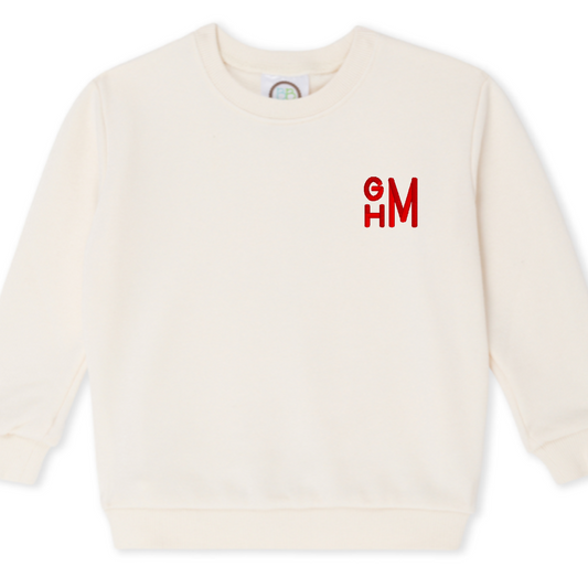 18M Unisex Sleeve Cream Sweatshirt