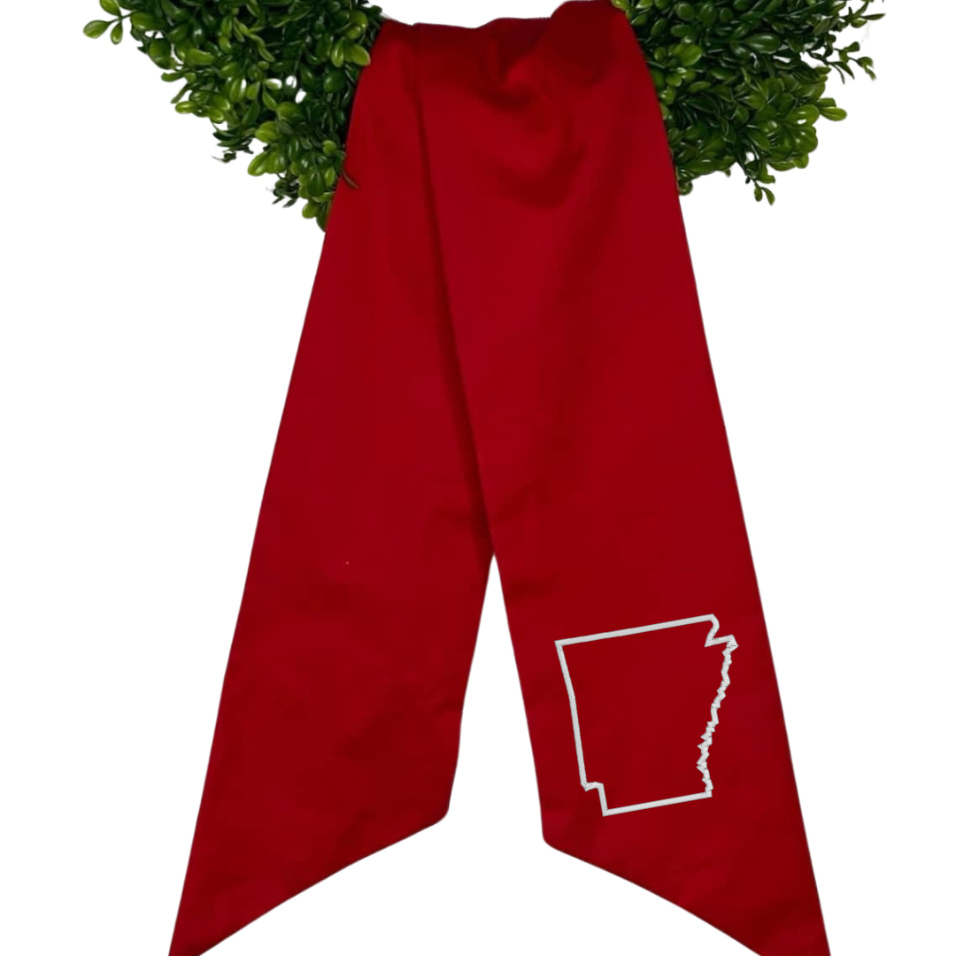 Red Solid Wreath Sash