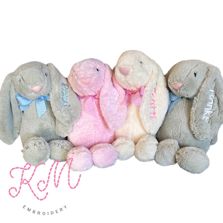 Soft Plush Bunny with Personalized Ear **PREORDER**