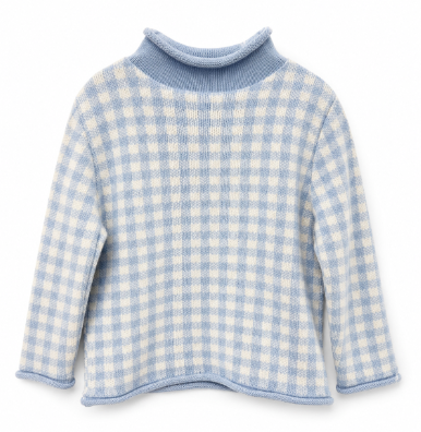 Gingham Knit Rollneck Sweater *HAMPTON JAMES ROLLNECK PREORDER 26*